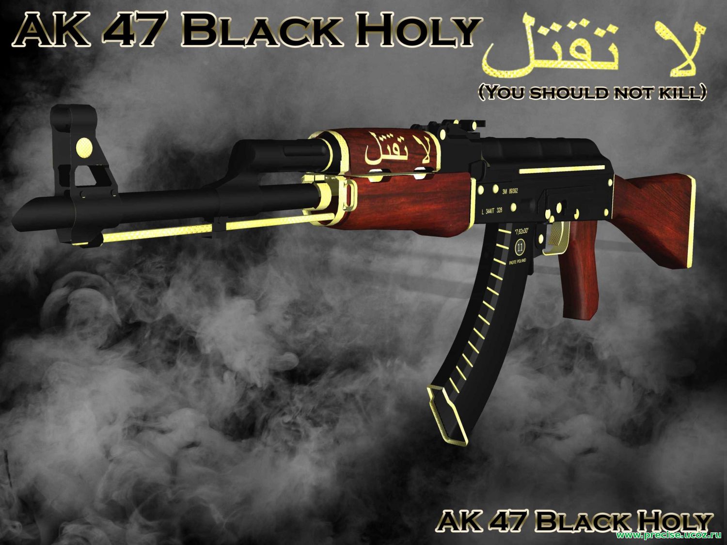 Модель AK 47 BLACK HOLY для CS:GO