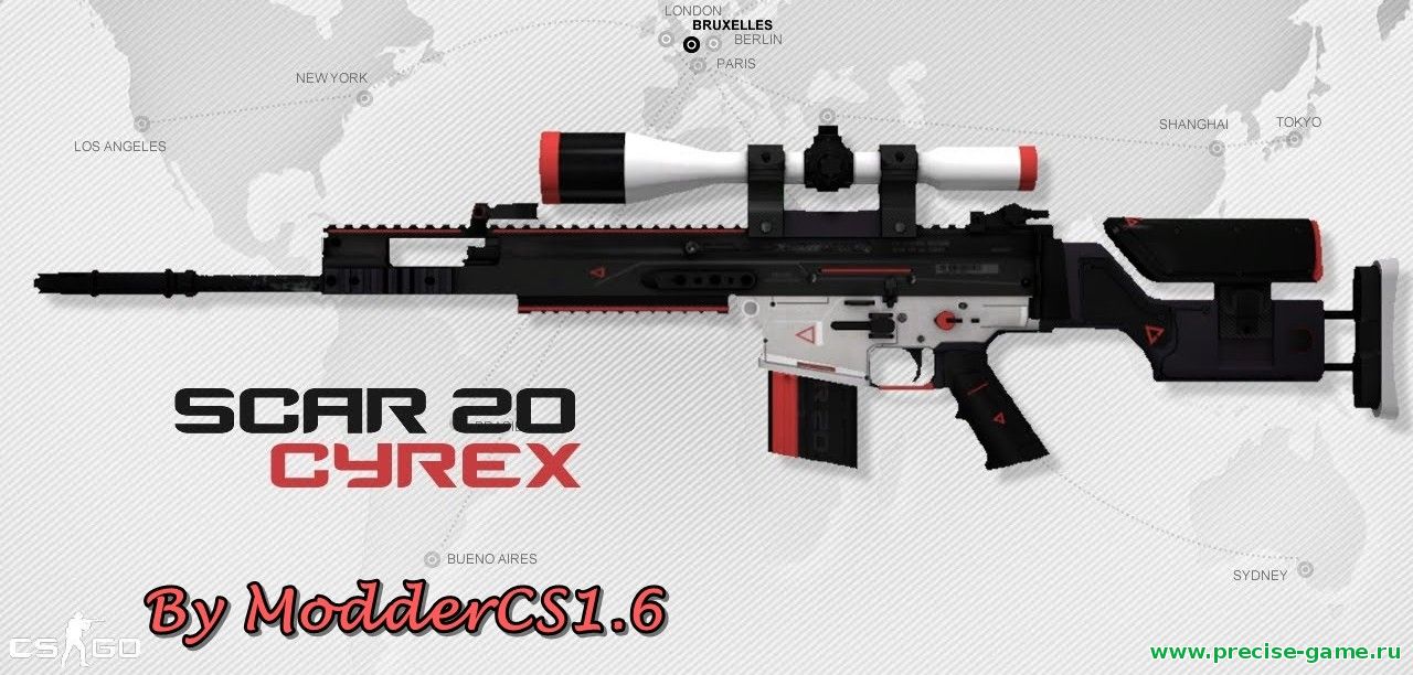 Модель оружия Scar-20 | Cyrex для CS 1.6