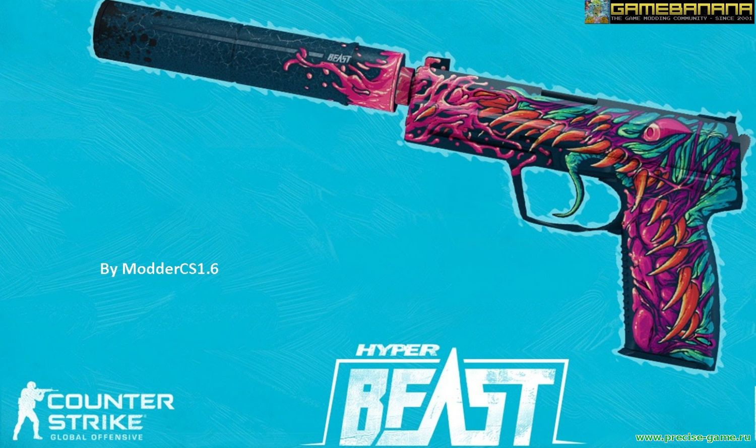 Модель USP-S | Hyper Beast для CS 1.6