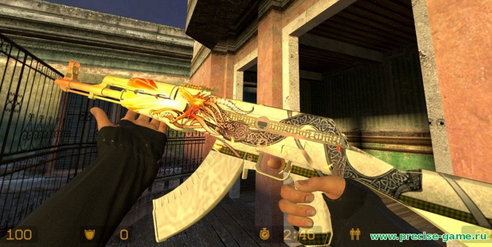 Модель AK-47 Dragon Lore для CS:S