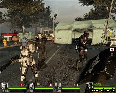 Скины - выжившие становятся персонажами из Mass Effect для Left 4 Dead 2