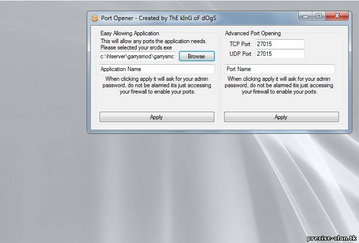 Программа для открытия портов CSS